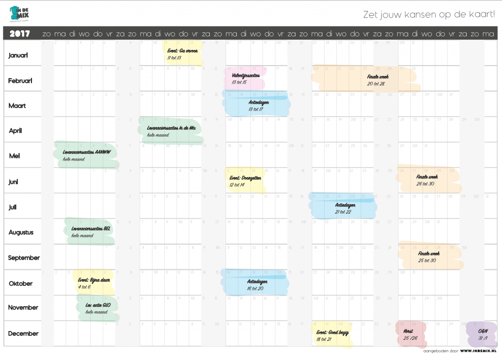 boter Pompeii Ontoegankelijk Download de jaar- en maandkalender voor 2017